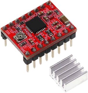 A4988 Stepstick Stepper Motor Driver Module with Heat Sink for 3D Printer Reprap Suitable for Mendel Huxley Arduino