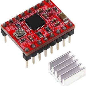 A4988 Stepstick Stepper Motor Driver Module with Heat Sink for 3D Printer Reprap Suitable for Mendel Huxley Arduino